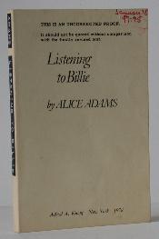 Item #000221 Listening to Billie. Alice Adams