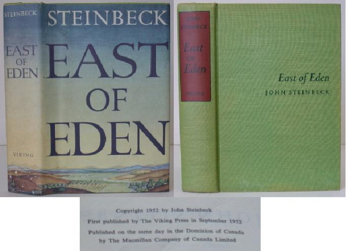 Item #003243 East of Eden. John Steinbeck.