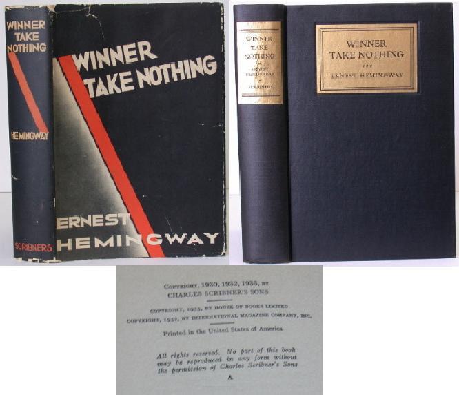 Item #003408 Winner Take Nothing. Ernest Hemingway.