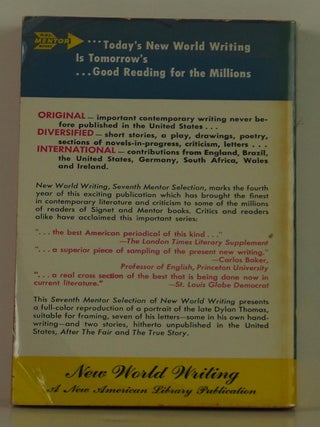 New World Writing. A New Adventure in Reading. 7th Mentor Selection