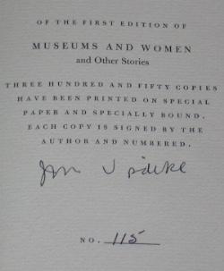 Item #003828 Museums and Women. John Updike