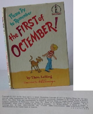 Item #004587 Please Try To Remember the First of Octember. Seuss Dr