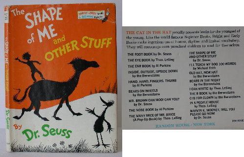 Item #005317 The Shape of Me and Other Stuff. Dr. Seuss.