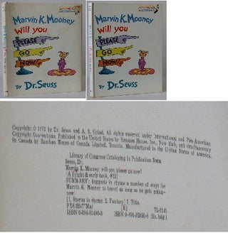 Item #005798 Marvin K. Mooney Will You Please Go Now! Dr. Seuss