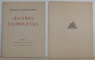 Item #0104425 Oeuvres Completes. Ernest Hemingway