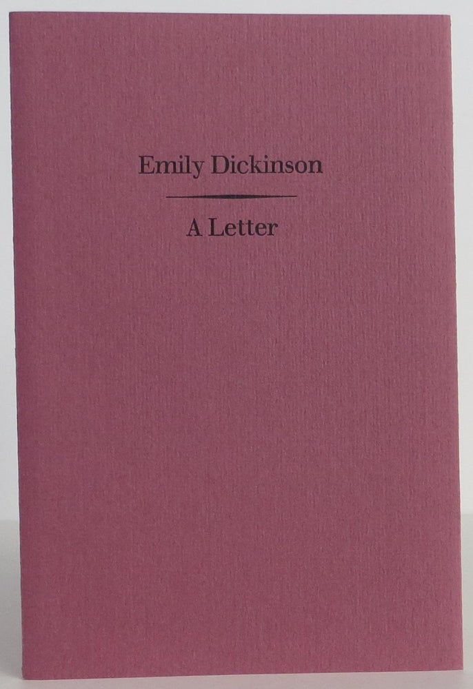 Item #0104515 A Letter. Emily Dickinson.