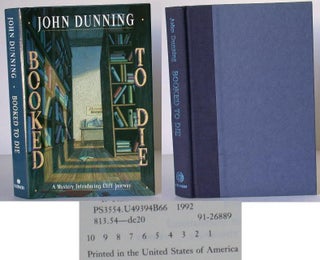 Item #010497 Booked to Die. John Dunning