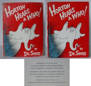 Item #010687 Horton Hears a Who! Seuss Dr