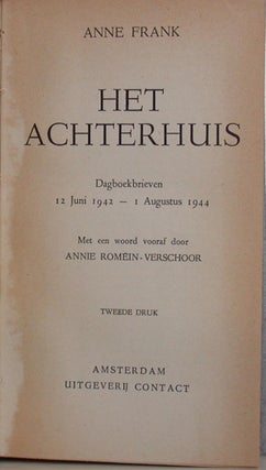 Het Achterhuis (The Diary of a Young Girl)