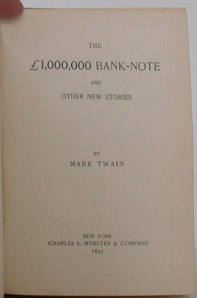 The L 1,000,000. Bank Note And Other Stories