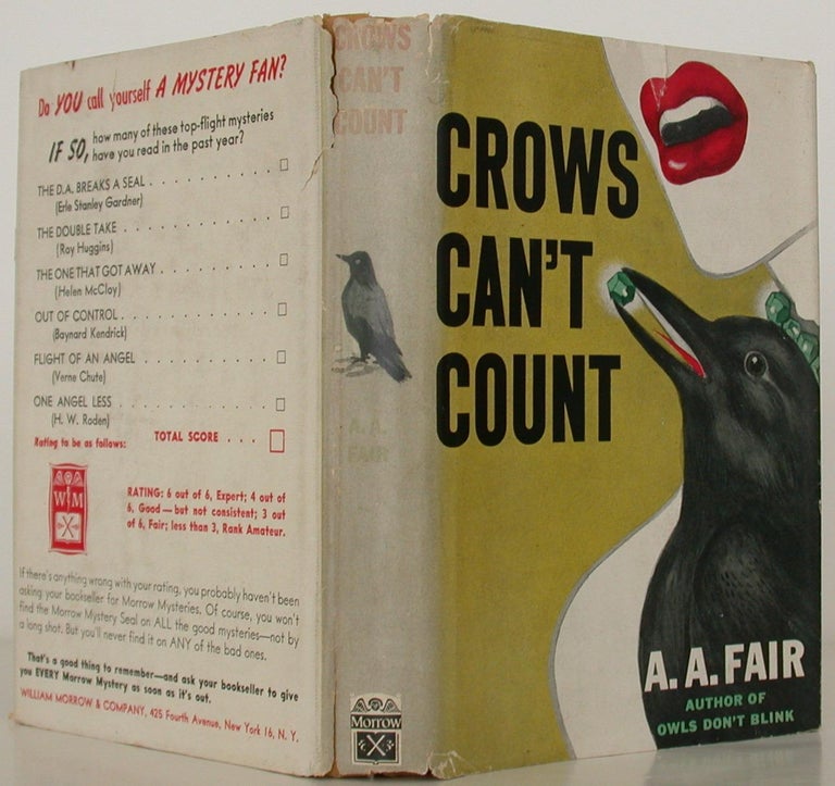 Item #108160 Crows Can't Count. Erle Stanley Gardner, as A. A. Fair.