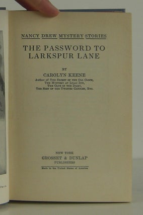 Nancy Drew The Password of Larkspur Lane