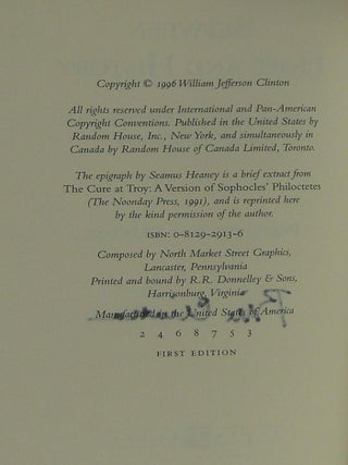 Between Hope and History: Meeting America's Challenges for the 21st Century