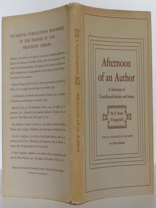 Item #1411714 Afternoon of an Author. F. Scott Fitzgerald