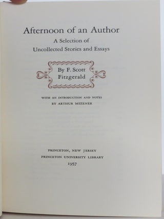 Afternoon of an Author
