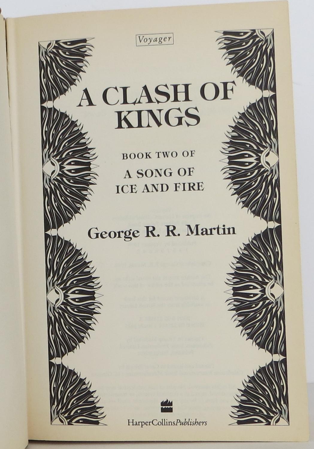 Clash Of Kings By George R.R. Martin 1st Printing First Edition Paperback  2000