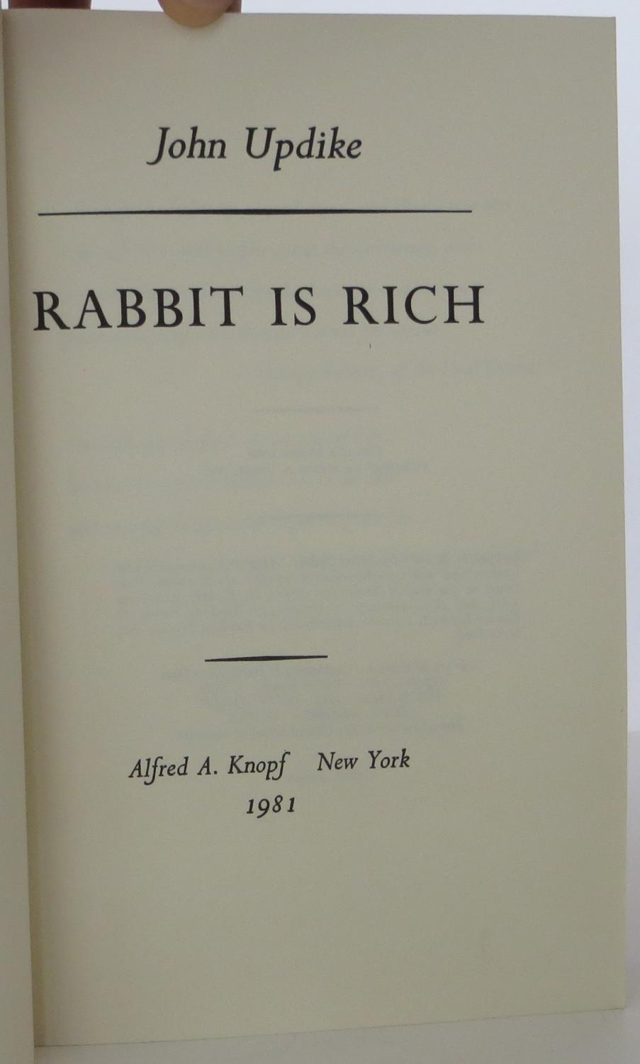 Rabbit Riches Rabbit is Rich | John Updike | 1st Edition