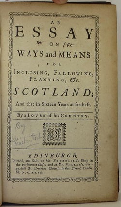 An Essay on Ways and Means for .Planting Scotland