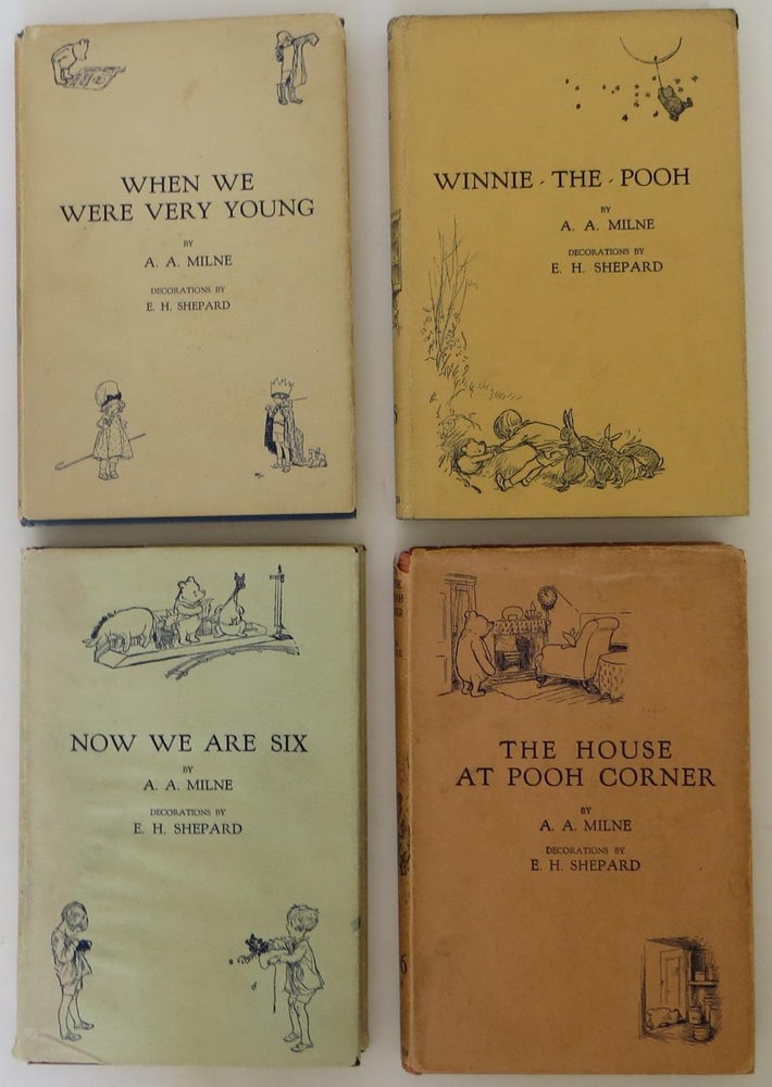 Item #1509058 When We Were Very Young, Winnie-the-Pooh, The House at Pooh Corner and Now We Are Six. A. A. Milne, Ernest Shepard.