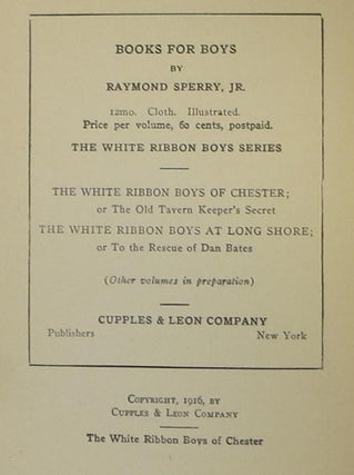The White Ribbon Boys of Chester