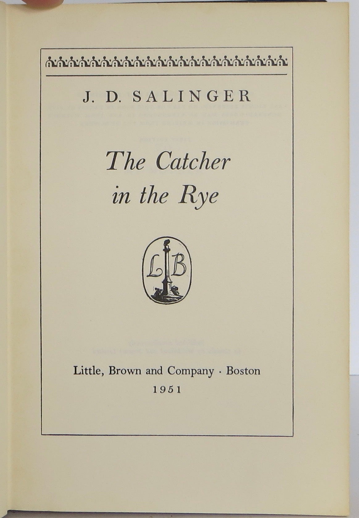 The Catcher in the Rye - The First Edition Rare Books