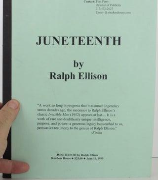 Item #2009204 Juneteenth. Ralph Ellison