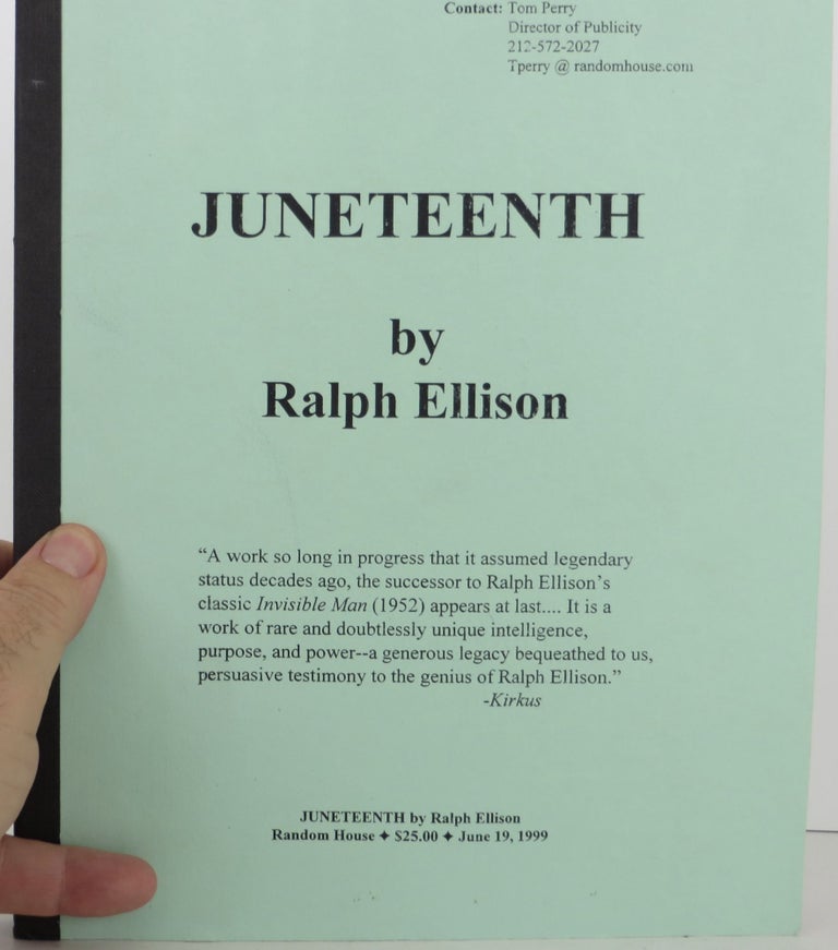 Item #2009204 Juneteenth. Ralph Ellison.