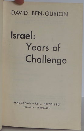 Israel Years of Challenge