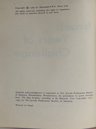 Israel Years of Challenge