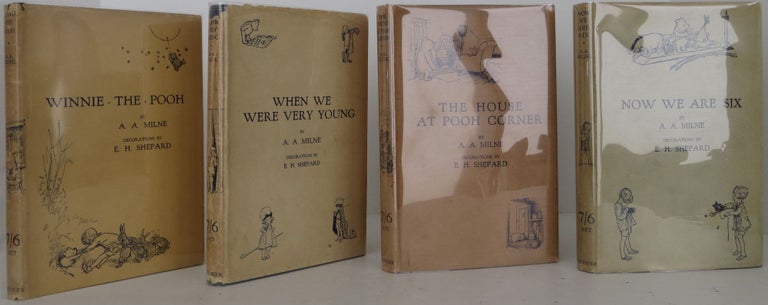 Item #2102040 the Pooh Books --Very Young, Winnie the Pooh, Now We Are Six and the House at Pooh Corner. A. A. Milne.