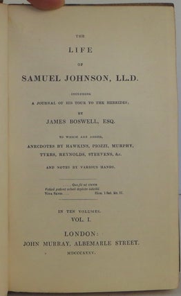 The Life of Samuel Johnson, L. L. D