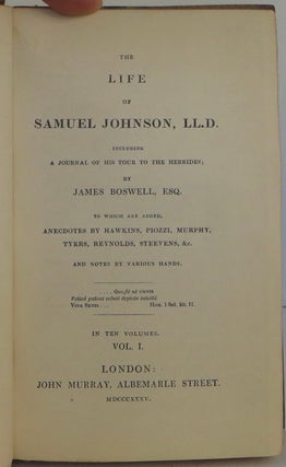 The Life of Samuel Johnson, L. L. D