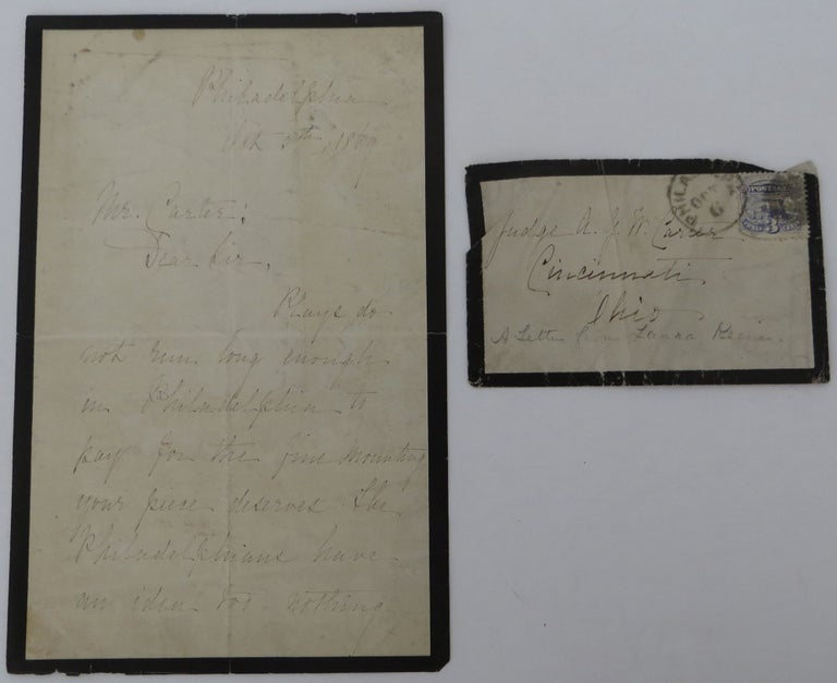 Item #2109019 Autograph Letter, signed, from the star of Our American Cousin. Laura Keene, Abraham Lincoln.