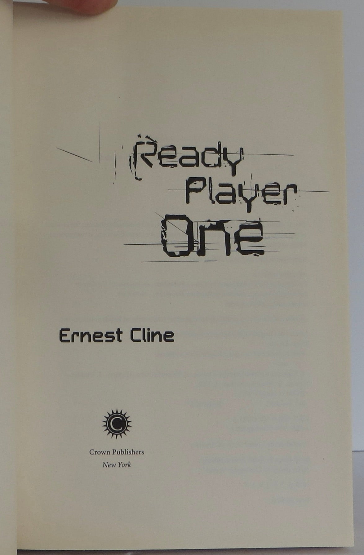 Ready Player One Ernest Cline Paperback First Paperback Edition 38th  Printing VG