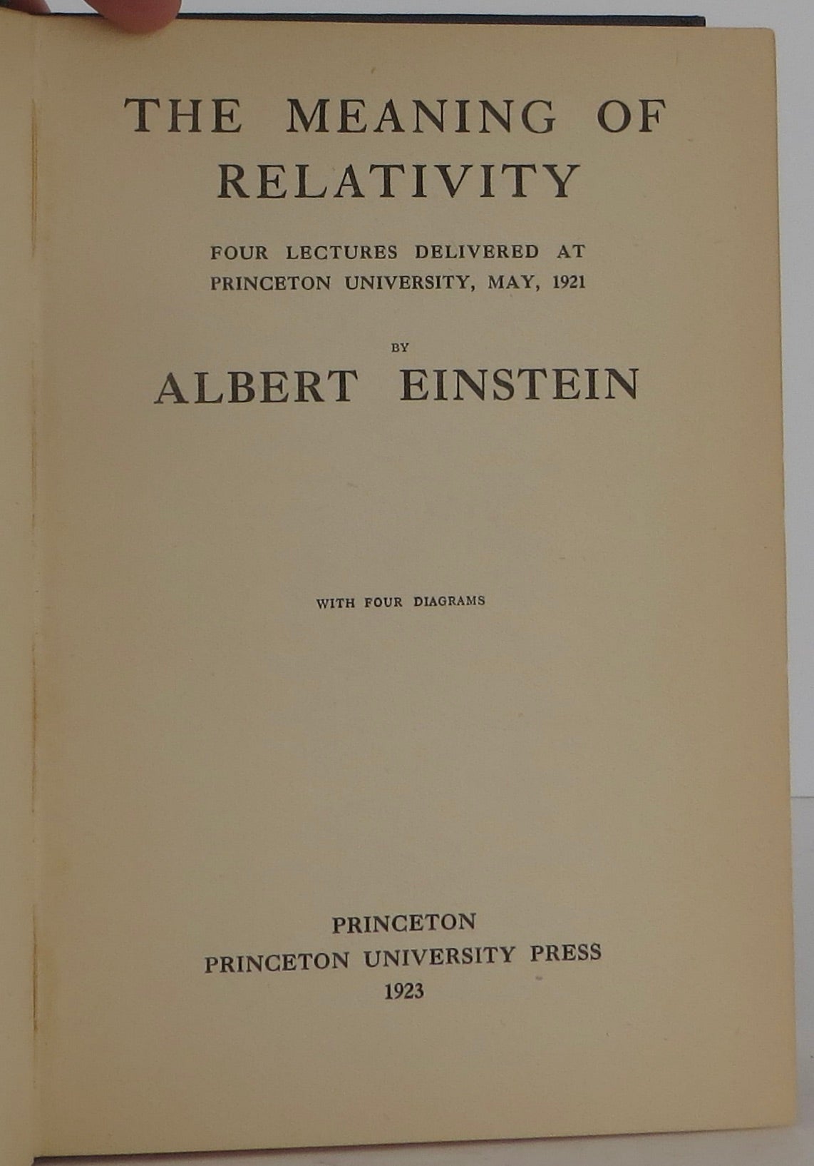 The Meaning Of Relativity | Albert Einstein | First