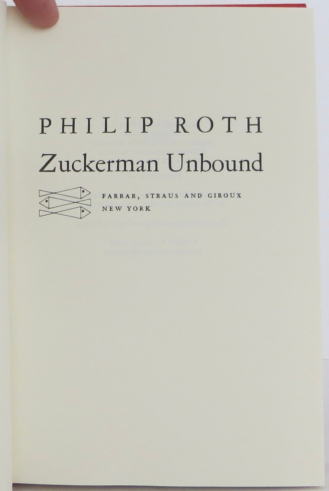 Zuckerman Unbound | Philip Roth | limited