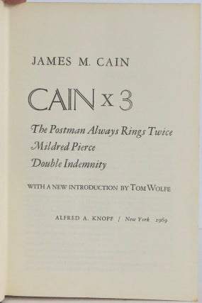 Cain X3: The Postman Always Rings Twice, Mildred Pierce, Double Indemnity