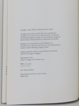 Chagall Lithographs V, 1974-1979