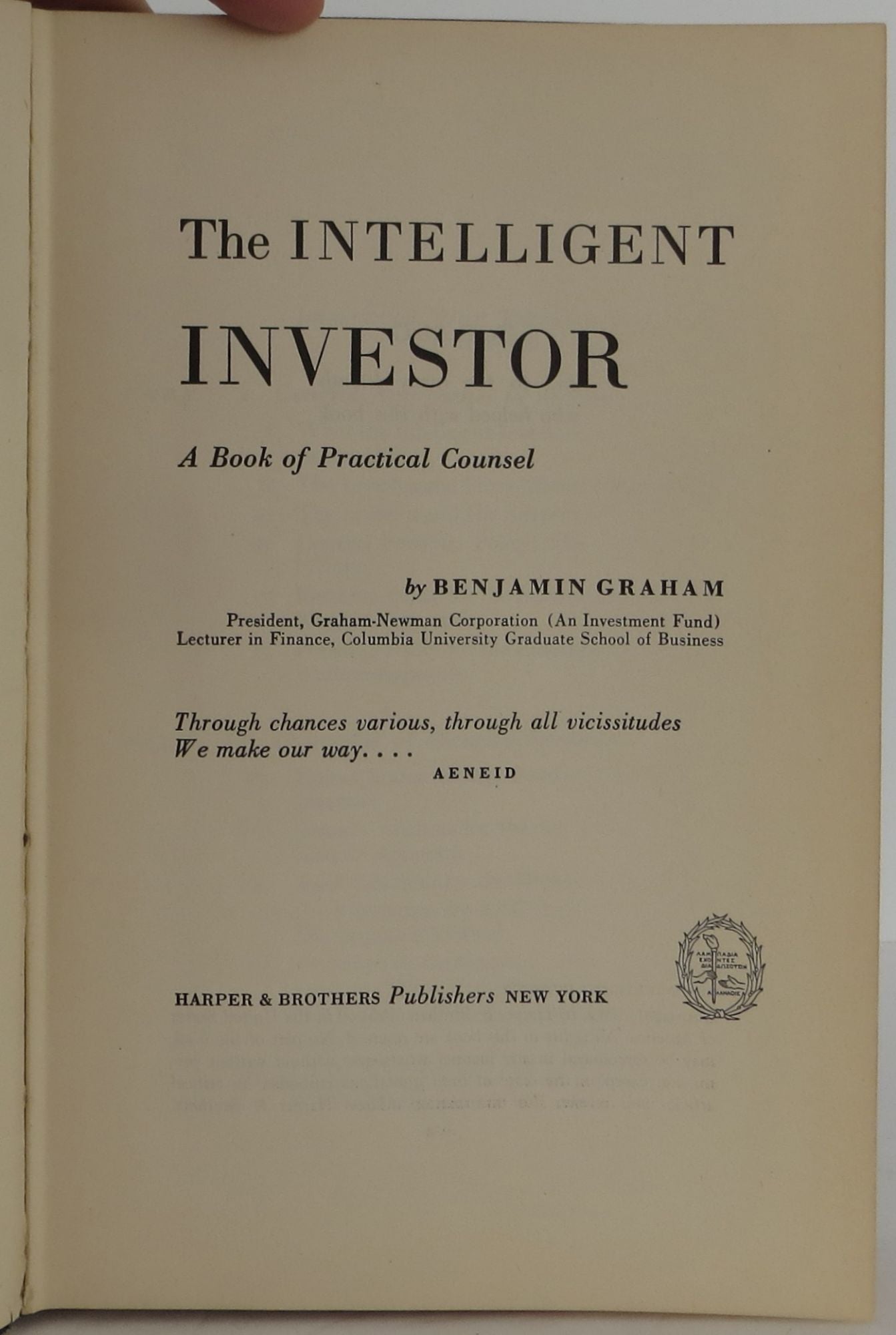 Intelligent Investor: A Book of Practical Counsel