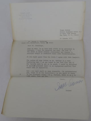 The Stars in Their Courses with Signed Typed Letter