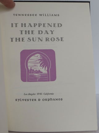 It Happened the Day the Sun Rose