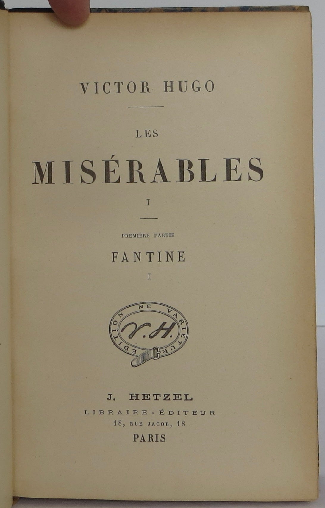 Les Miserables | Victor Hugo | Early French edition, circa 1880's