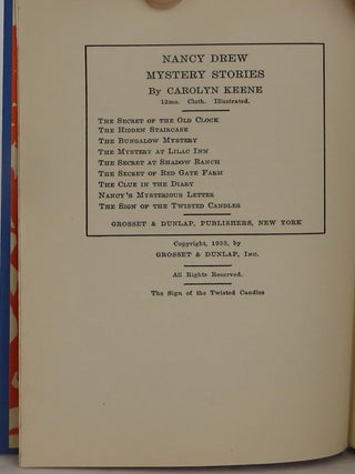 Nancy Drew Mystery Stories: The Sign of the Twisted Candles