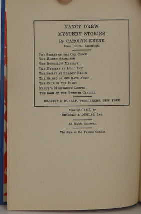 Nancy Drew Mystery Stories: The Sign of the Twisted Candles