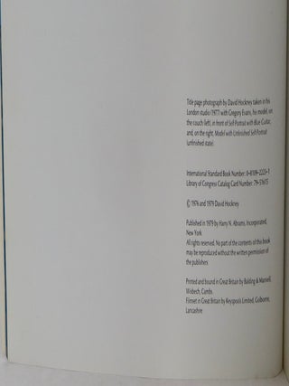 Pictures by David Hockney, Edited by Stangos, Nikos