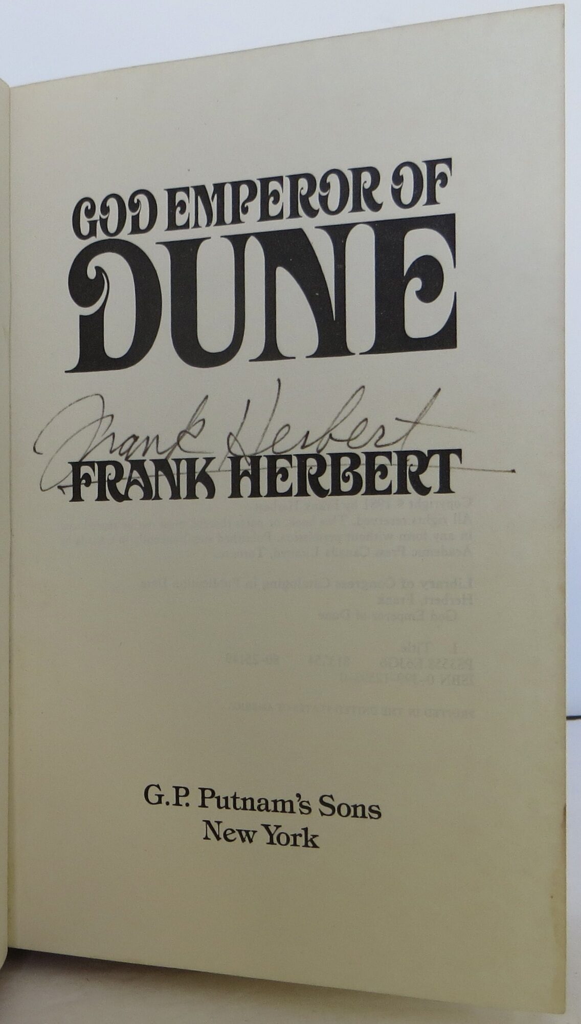 God Emperor of Dune | Frank Herbert | first