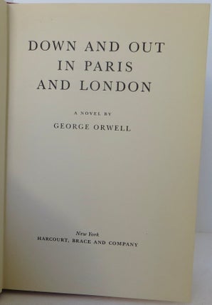 Down and Out in Paris and London