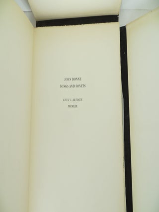 John Donne, Songs and Sonets, Lithographs by June Wayne