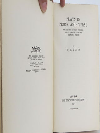 Plays in Prose and Verse